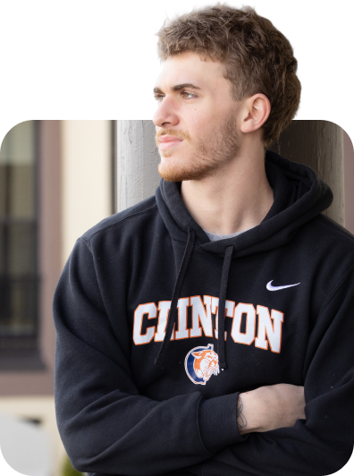 Student looking off into the distance.